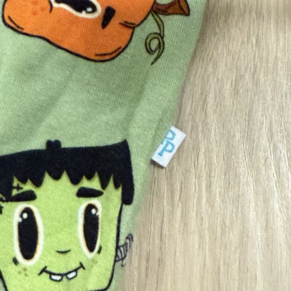 Posh Peanut Halloween Zippy Bamboo‎ Pajamas Size 6-9 Months Pumpkin Frankenstein